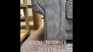 Verona Large Corner Sofa finished in grey fabric. Verona 2c2 Sofa Verons Sofas