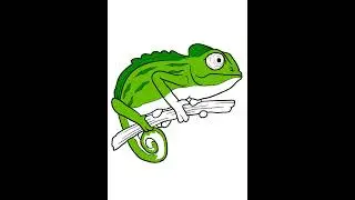Cartoon Chameleon. Free printable coloring pages #coloringpages  #coloringtutorial #relaxingvideos