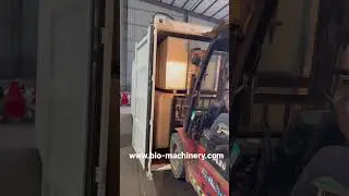 Wood pellet press machine loading for agent. Ready to ship #biomass #pellet #wood