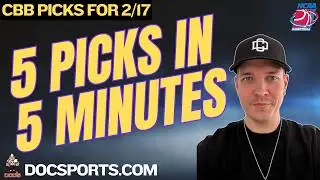NCAAB PICKS | TUESDAY 2/17/26 | 5 PICKS in 5 MINUTES | CBB TODAY | AUGUST YOUNG