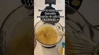 Turn pancake mix into waffles. It's easy!