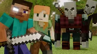 Рейд ведьм-грабителей (анимация Minecraft)