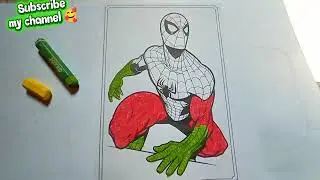 Spiderman coloring part 10 | easy Spiderman drawing and painting | learn colors for children