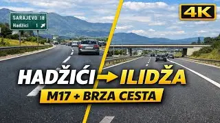 Scenic Drive Hadžići to Ilidža | M17 Road & Expressway | Bosnia 4K