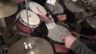 Bongos with Percussion Cowbell and Woodblock