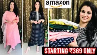 Amazon Haul Starting ₹369👗Summer Special Outfits👗Amazon Kurta Set/Crop Top/Floor Touch Gown Review