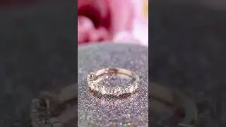 14k rose gold anniversary band is set with natural rose-cut diamonds! Inquire with temp ID RC015