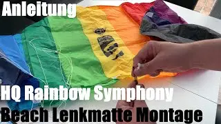 HQ 11768450 - Symphony Beach III 2.2 Rainbow, Zweileiner Lenkmatten Lenkdrachen Montage Anleitung
