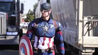 White Sheep Leather Captain America End Game Suit