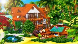 ТРОПИЧЕСКИЙ СЕМЕЙНЫЙ ДОМ // Sims 4 Быстрая постройка