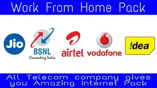 Work from home pack | jio dhamaka offer,BSNL,airtel, vodafone,idea | Techno members
