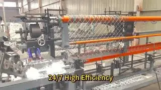 Fully automatic double wire chain link fence machine