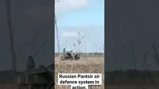 Russian Pantsir missile system firing at drones in Russia Ukraine war.