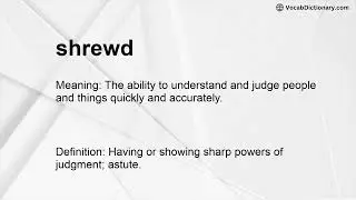shrewd Meaning