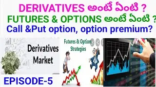 What are Derivatives ? || Futures and Options||Option premium, Call&Put Options Explained in Telugu.