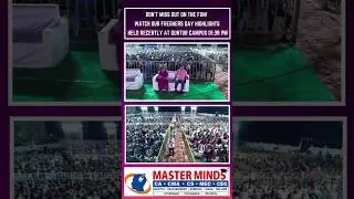 Don't miss out on the fun. Watch Freshers Day highlights held at Guntur with nearly 4000 students
