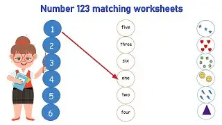 Number 123 matching worksheets | Math Worksheet for Children | Count 1 to 10