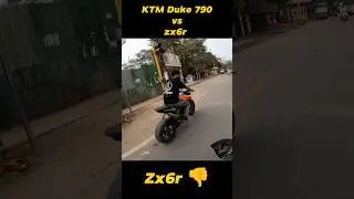 ktm duke 790 vs zx6r 😍 #superbike #shortvideo #duke790 #shortsfeed #shorts #youtubeshorts