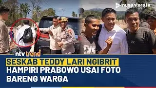 Seskab Teddy Lari Ngibrit ke Mobil Presiden Prabowo Usai Foto Bareng Warga di Tapanuli Selatan | NTV