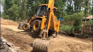 JCB Backhoe 3DX Machine Working In Road Construction - JCB Dozer STUNT