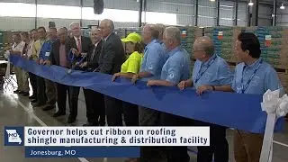 Gov Nixon cuts ribbon on CertainTeed's new Jonesburg facility