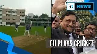 Watch: Chief Justice of India SA Bobde plays cricket, scores 18 runs