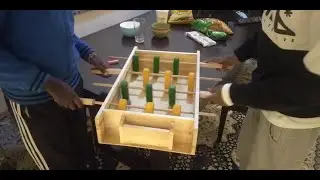 Making a simple small foosball table|| Table top Foosball Table