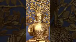 Elegant Brass Buddha Idol, 25.3 inches &ndash; perfect for peace, positivity, and spiritual d&eacute;cor. #buddha