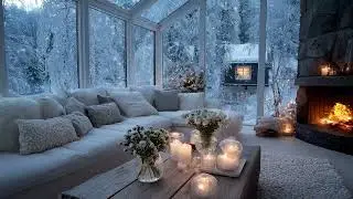 🌧️🎹 Chill Rain Piano | Flowers & White Sofa 3 Hours | Relax Meditation Stress Relief Study Work