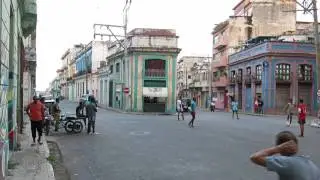Centro Habana Havana Cuba Calle Street Futbol Soccer  November 2016