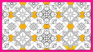 Happy Color by Number App Colorful Mandala Design Geometric Art #colouring #coloringbook