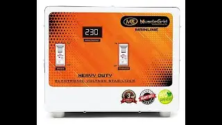 MuscleGrid 100% Copper Wired 10KVA (50v to 270v) Mainline Voltage Stabilizer Orange (10KVA 50v-300v)