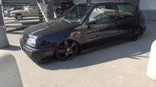 VW Volkswagen Golf III MK 3 Low / Airride / rollcage / Porsche wheels
