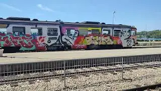 HŽ 7122 headed to Buzet departing from Pula Station