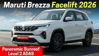 Maruti Brezza Facelift 2026 - Panoramic Sunroof and Launch Confirmed | New Brezza Facelift 2026