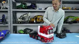 Customized 8*8 Chassis LESU 1/14 RC Tractor. Lights sound smoke check out the upgrade parts