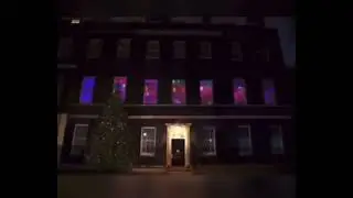 The scene at 10 Downing Street before tomorrow&rsquo;s vote in parliament #FreedomOverFear