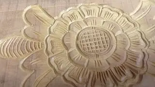 drawing flowers on wood with carving tools || easy drawing, manual engraving