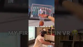 My first time dunking in VR basketball #gymclassvrcommunity #gymclass #vrbasketball