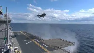 F-35B (BF-02) first STOVL landing&rlm;