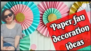 Paper fan making | school decoration ideas | class decoration ideas | paper crafts @Craftworm