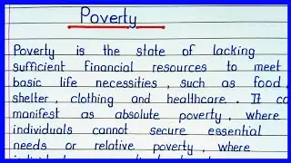 Essay on Poverty in English || Poverty Essay in English || About Poverty || Poverty defination ||
