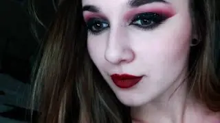 Vampy Makeup Look with Gemstones