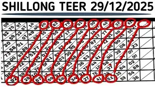 SHILLONG TEER 29/12/2025/Common number best house ending line