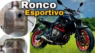 FURO NO ESCAPAMENTO DA MT07 2023 !  O RONCO FICOU MUITO TOP.
