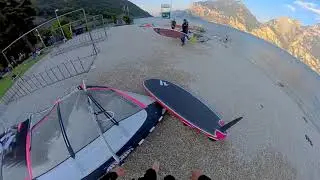 Overpowered Slalom-Session before sunrise on Fanatic Falcon 140 & Duotone Warp 8.4 on lake Garda.