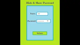 How To Toggle Password Visibility Using Html, CSS and JS (Part 2)