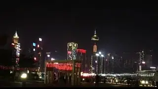Christmas decorations can see around (Victoria Harbour )