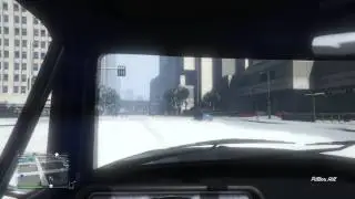 grand theft auto five /First person driving in the snow\