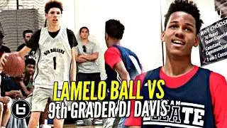LaMelo Ball Gets Challenged by 9th Grader DJ Davis! Ankle Bully CEO vs Bucket Team CEO Mini Battle!